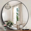 Black Round Mirror, Living Room by GLASHOM