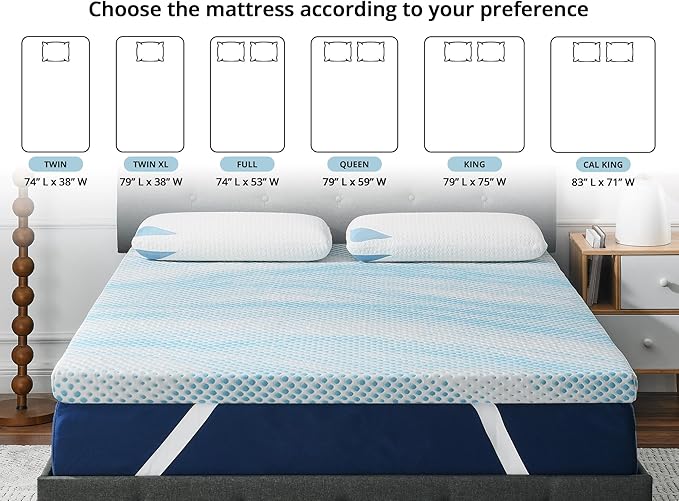 Cool Cloud Supreme 3 Inch Gel Memory Foam Full Mattress Topper – Cooling - Image 8