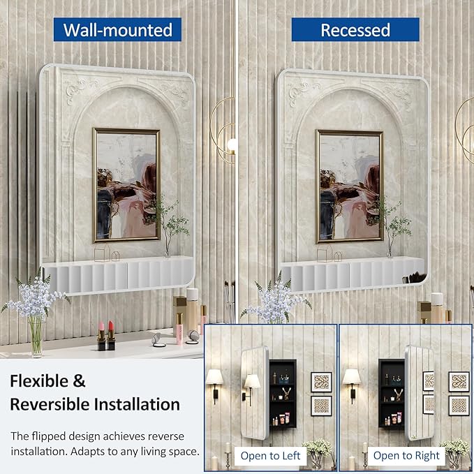 24x30 Inch Bathroom Medicine Cabinet - Image 5