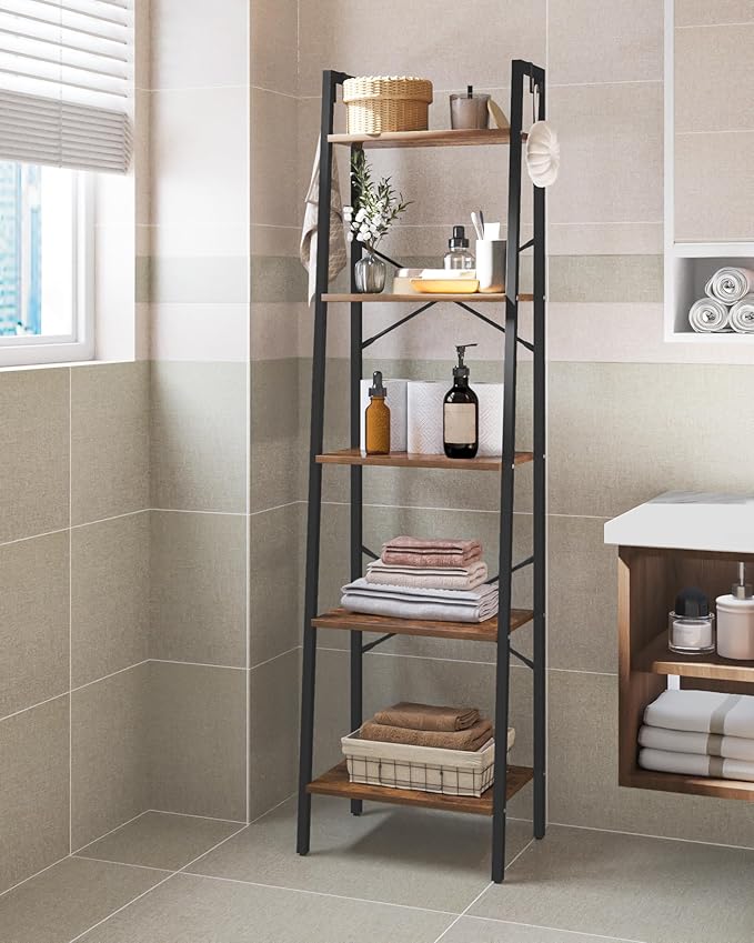 Ladder Shelf, Bookshelf Bookcase, Freestanding Corner Storage Shelve - Image 5