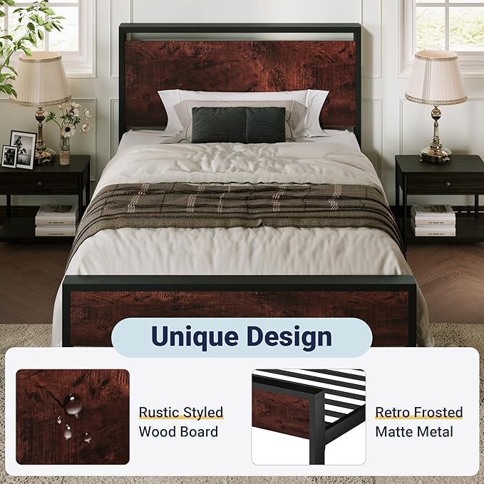 Allewie Twin Size Platform Bed Frame - Image 4