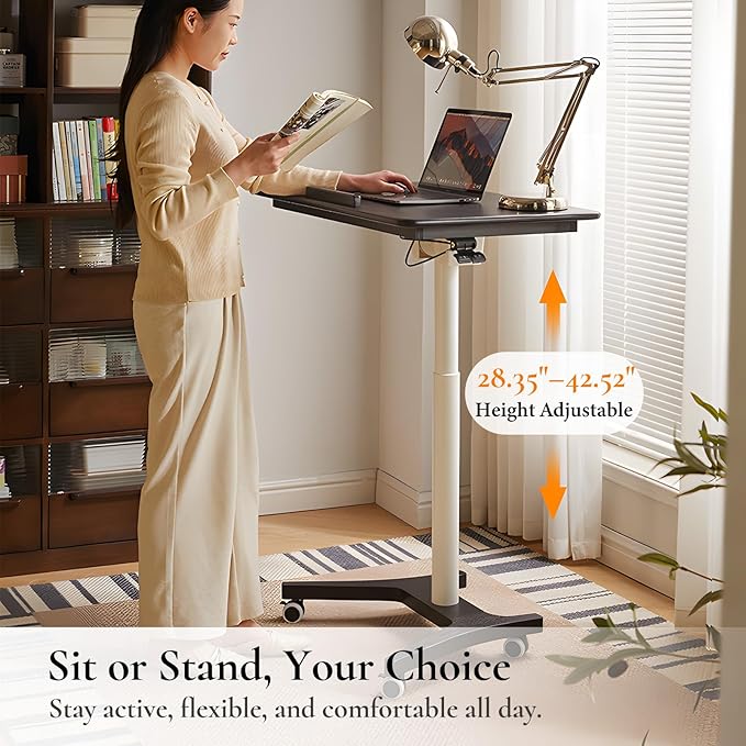 Adjustable Computer Desk, Solid Wood Folding Desk - Image 3