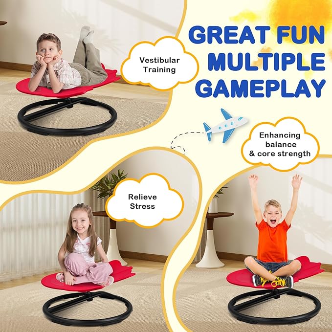 Kids Sensory Swivel Chair, Autism Spinning Chair - Image 2