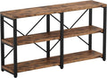 IRONCK Rustic Entryway Console Table, Long Hallway Table 55 in 3-Tier, TV Stand by IRONCK