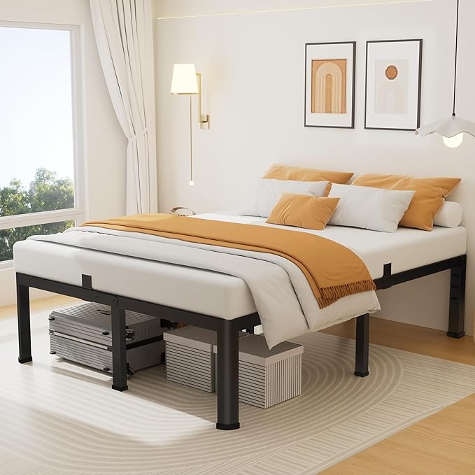 18 Inch King Size Metal Platform Bed Frame - Image 2