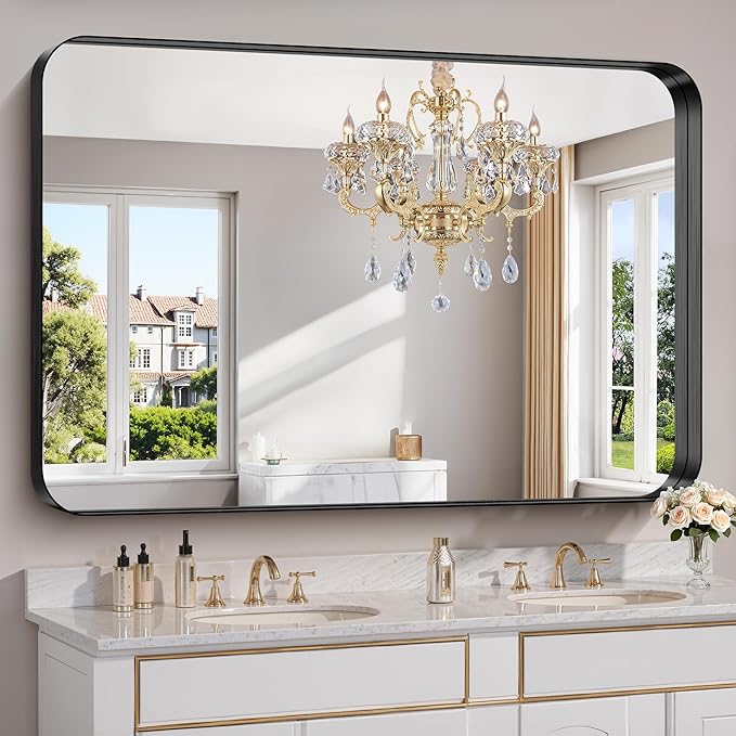 FORBATH 60x40 Inch Large Bathroom Mirror by FORBATH