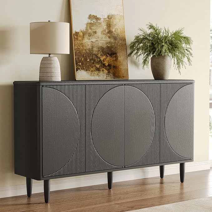 LITTLE TREE 59-Inch Buffet Cabinet Sideboard - Image 4