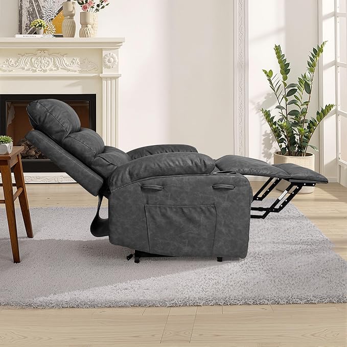 Recliner Chair Power Lift Massage Chair Full Body 21" Large Size Electric - Image 7