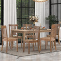 COLAMY Wooden Dining Room Chairs Set of 6, Spindle High Back Windsor Kitchen by COLAMYINC
