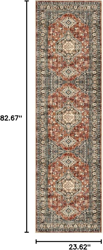 Lahome Oriental Washable Runner Rug Non Slip, 2x7 Rug Runners - Image 2