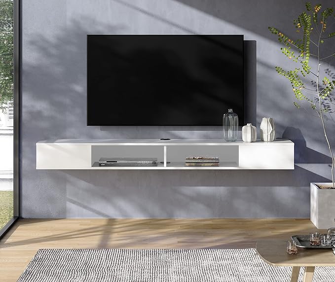 WAMPAT 70 inch Floating TV Stand, Entertainment Center Media Console, Wall - Image 2