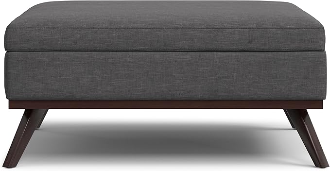 SIMPLIHOME Owen 40 inch Wide Mid Century Modern Square XL Coffee Table Storage - Image 6