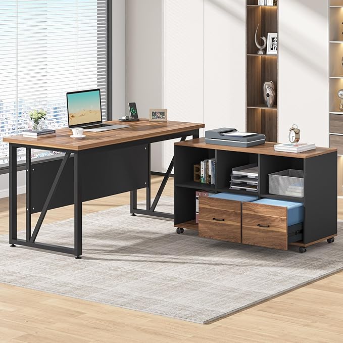 Tribesigns 55-Inch Executive Computer Desk - Image 7