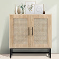 KFO Storage Cabinet with Handmade Natural Rattan Doors, Rattan Buffet Cabinet by fashionandcomfortablelife