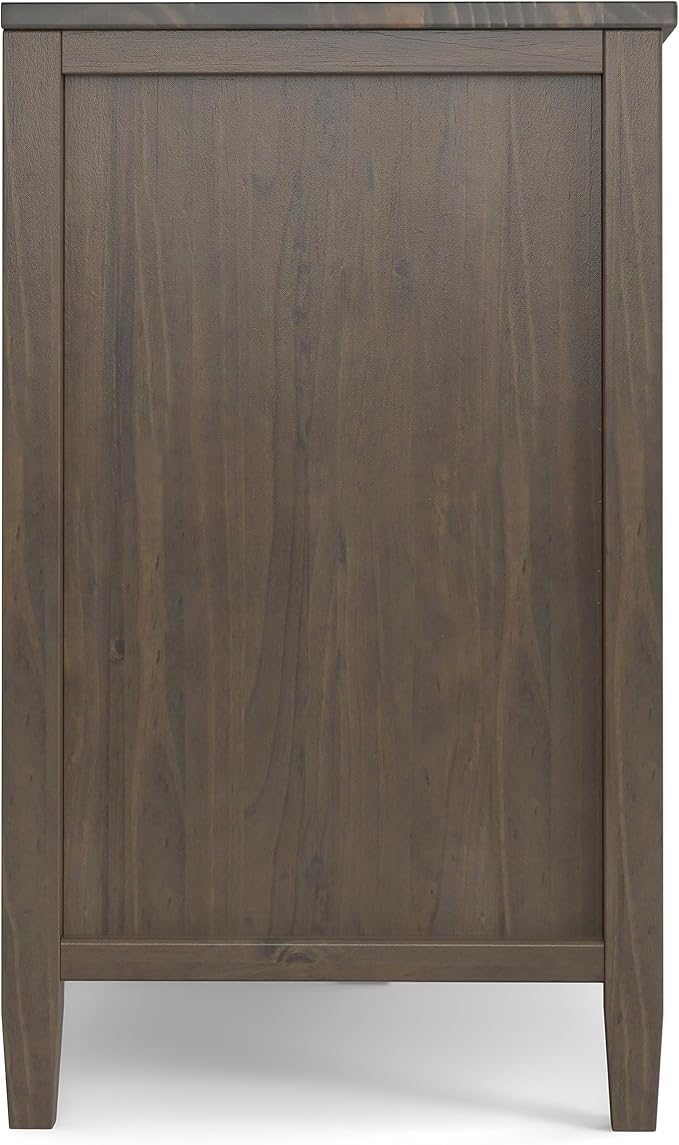 SIMPLIHOME Ela Solid Wood 53 inch Wide Transitional TV Media Stand in Smoky - Image 6