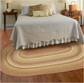 Homespice Harvest Jute Brown 4x6' Braided Rugs Oval Rugs by Homespice