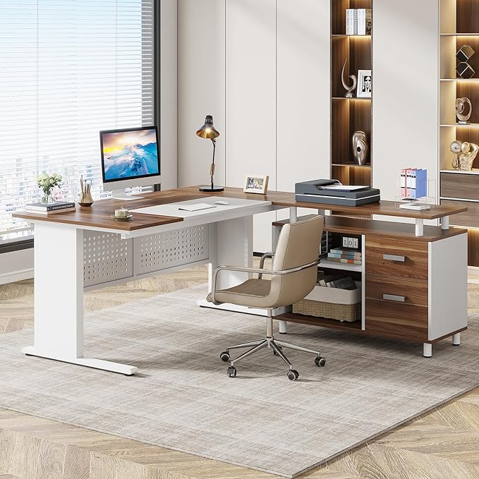 Tribesigns 63 Inch Executive Desk - Image 4