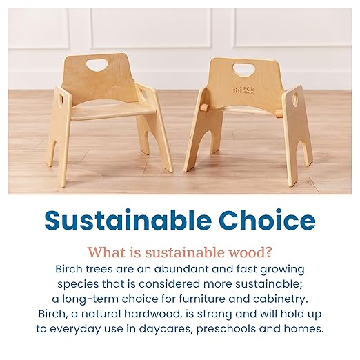 ECR4Kids Stackable Wooden Toddler Chair, Kids Furniture - Image 8