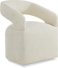 Upholstered Dining Chairs with Removable Casters Barrel Side Armchair with by Kislot