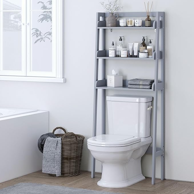UTEX Over Toilet Bathroom Organizer, 3-Tier Above Toilet Storage Shelf Rack - Image 6