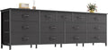 Huuger 70 Inch Black Dresser for Bedroom, TV Stand for 65, 80 Inch TV, 13 by Huuger