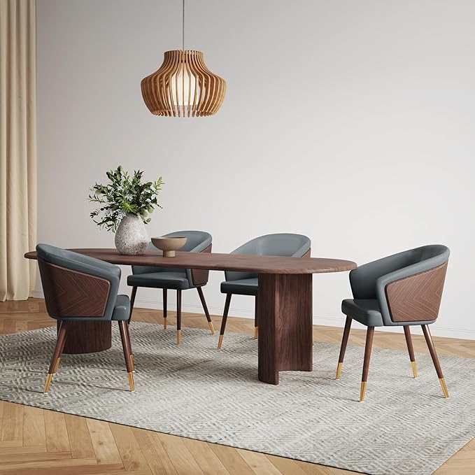 Manhattan Comfort Reeva Modern Dining Chair Upholstered in Tight Fit Leatherette - Image 4