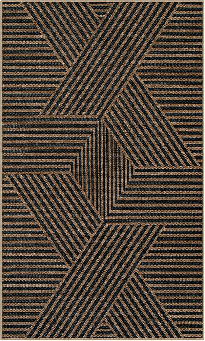 Lahome Modern Geometric Outdoor Easy Jute Rug, 3x5 Indoor Outdoor Rugs - Image 6