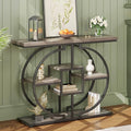 GiftGo Narrow Console Table for Entryway Industrial 4-Tier Sofa Table Behind by GiftGoDirect
