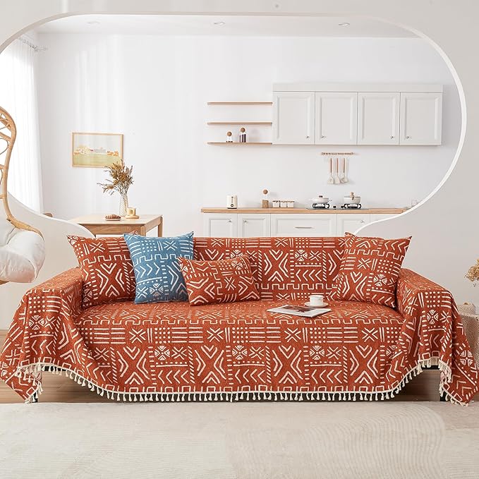 HANDONTIME Boho Aztec Sofa Slipcovers by HANDONTIME