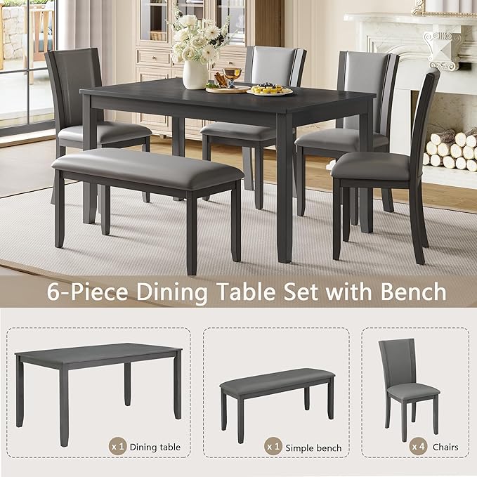 Ball & Cast 6 Piece Dining Table Set - Image 7