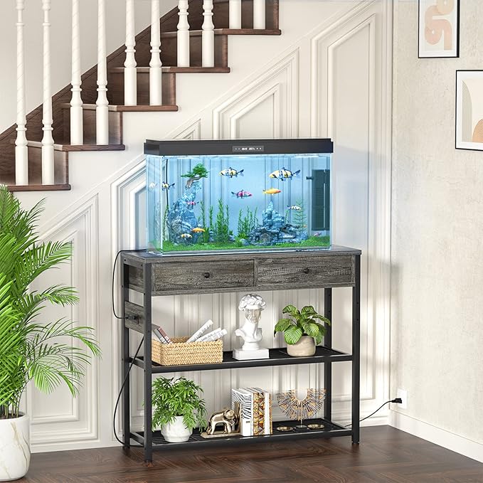 Ecoprsio Entryway Table with Outlets and USB Ports, Small Console Table with 2 - Image 5