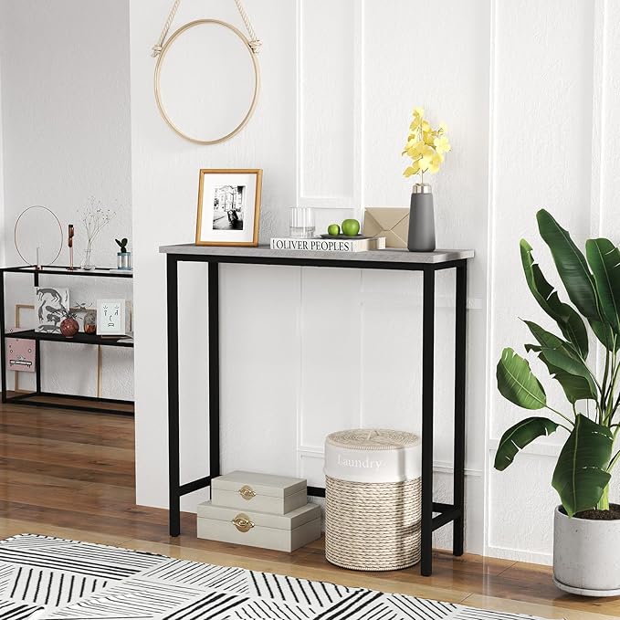 HollyHOME Narrow Hallway Table, 29.5" Small Console Table, Slim Entryway Table - Image 2
