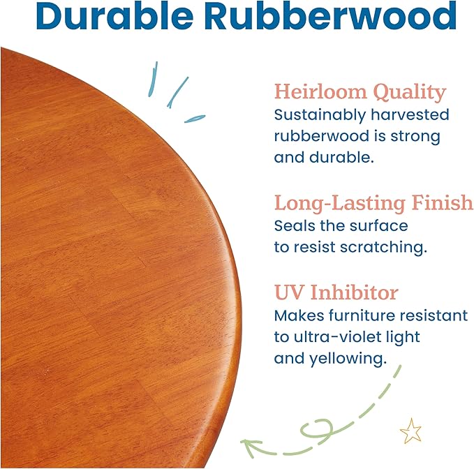 ECR4Kids 30in Square Hardwood Table - Image 6