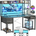Aheaplus Gaming Desk With LED, and Hutch by Aheaplus