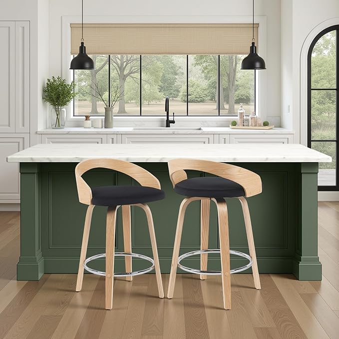 Armen Living Sonia Modern Swivel Counter Height Bar Stool by ArmenLiving