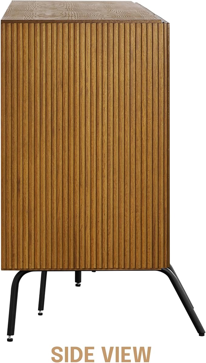 NTC Veil Sideboard with 2 Doors and 3 Drawers, Buffet Cabinet with Vertical - Image 7