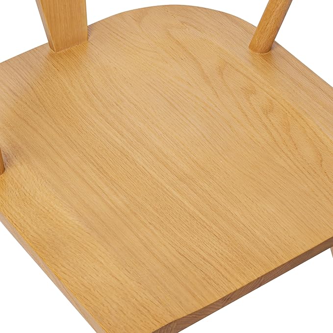 POLY & BARK Mid Century Modern Enzo Oak Dining Chair – Solid Oak Wood Splat - Image 5