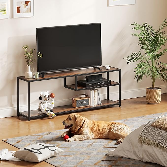 TECHMILLY Modern TV Stand for 65" TV, TV Table - Image 9
