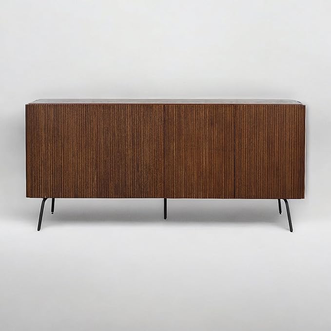 NTC Veil Modern Sideboard with 4 Doors, Buffet Cabinet with Vertical Groove - Image 6