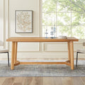 Walker Edison Modern Farmhouse Rustic Solid Oak Wood Rectanglular Dining Table by WalkerEdison