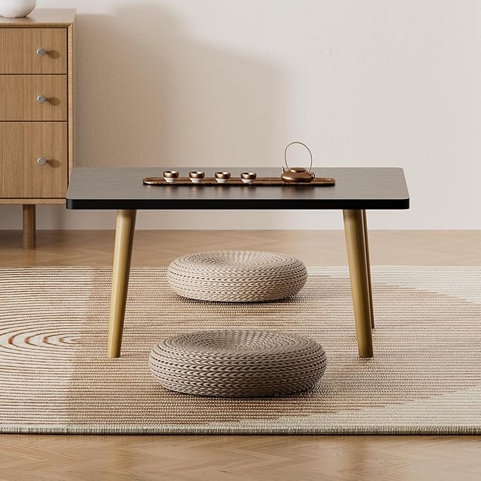 Small Coffee Table for Small Space, Low Table, Floor Table Desk for Sitting on - Image 8
