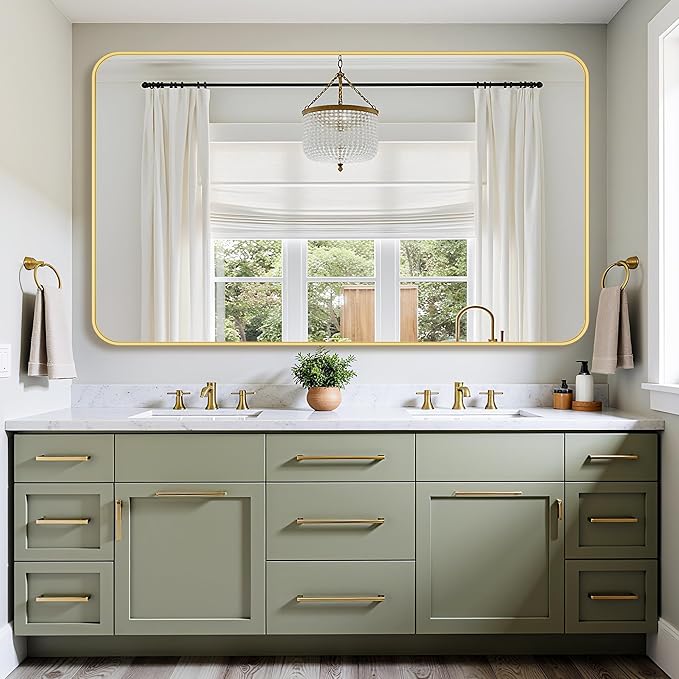 Bathroom Mirror 60" x 36", Large Rectangle Wall Mirror, Entryway Decor - Image 2