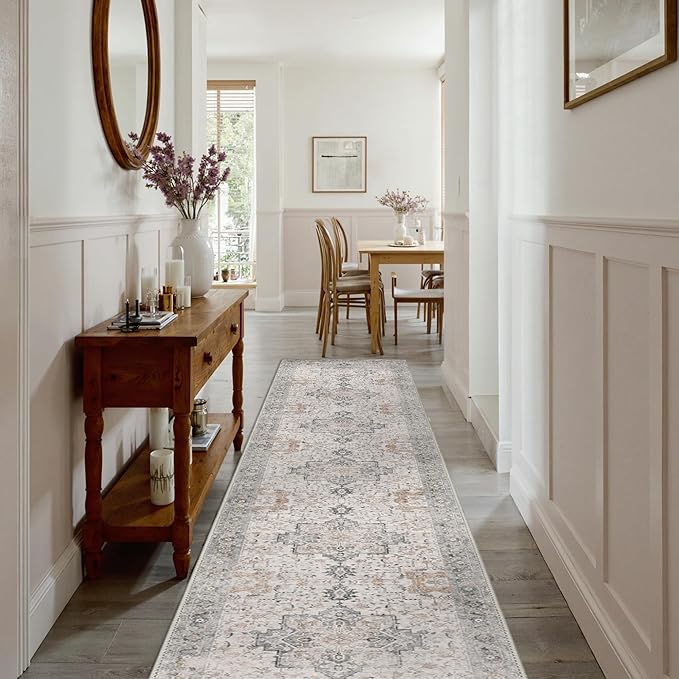 GENIMO 3x12 Runner Rugs for Hallway, Machine Washable Non Slip Vintage Rugs - Image 8