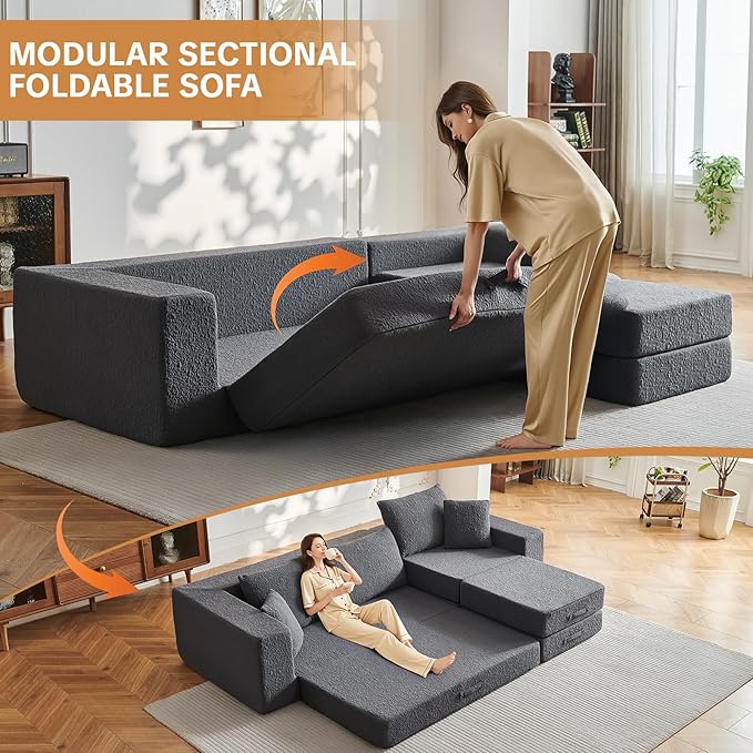 108" Modular Sectional Cloud Sofa - Image 3