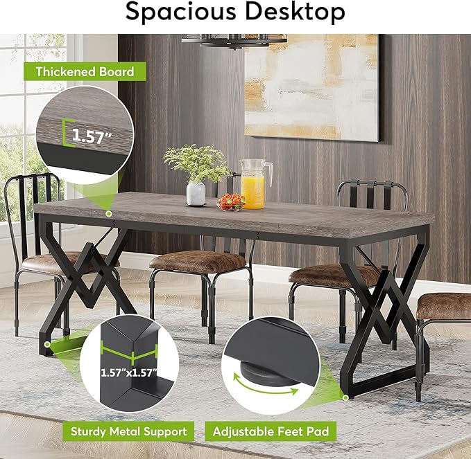 Tribesigns 63 Inch Executive Desk, Large Office Computer Desk - Image 7