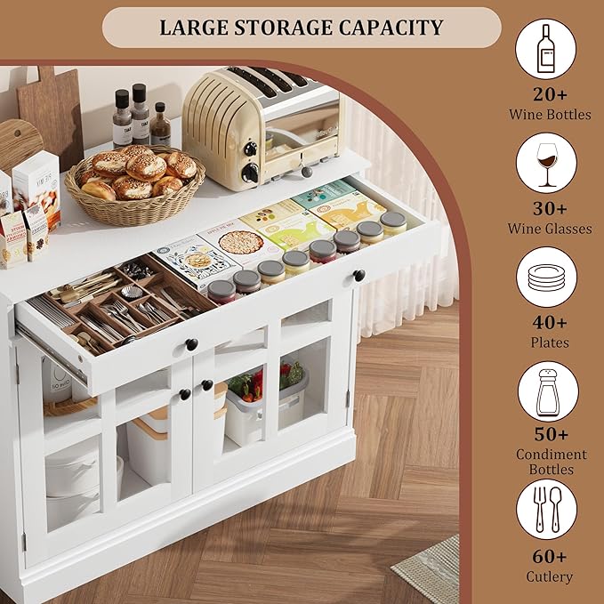 GarveeHome 35.4" Sideboard Buffet Cabinets - Image 3