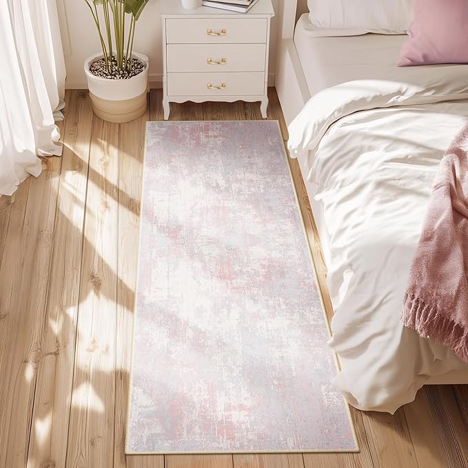 Washable Area Rugs 2'x8' Non-Slip Modern Abstract Soft - Image 5
