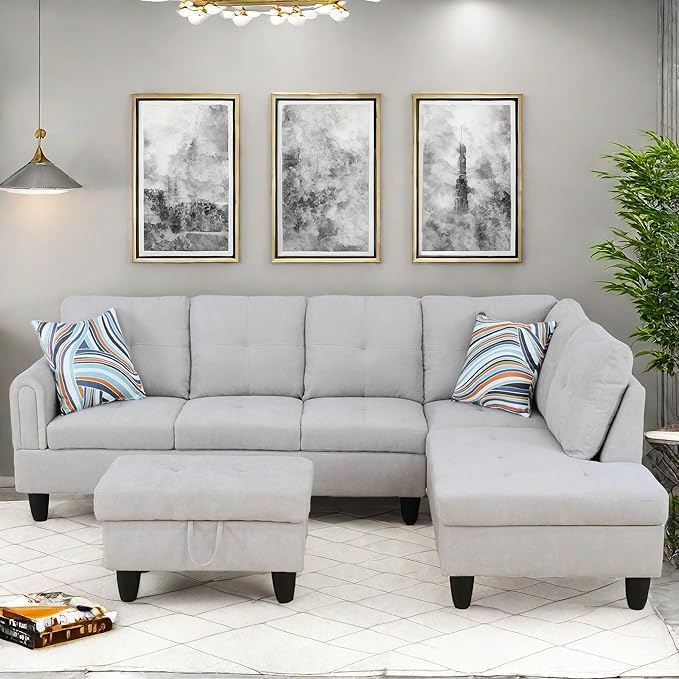Convertible Sectional Couch, Large L Shaped Couch - Image 4