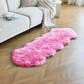 duduta Hot Pink Faux Sheepskin Runner Rug 2x6 ft, Fluffy Shag Girls Bedroom by Duduta