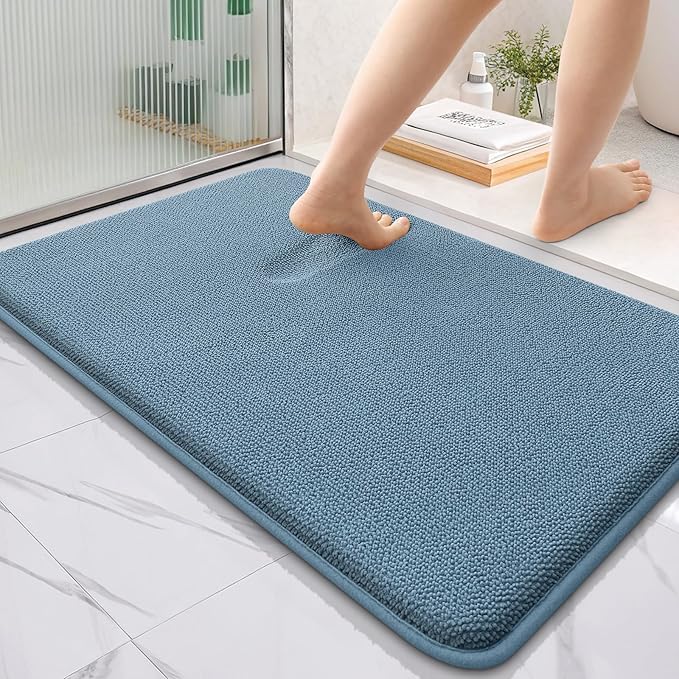 OLANLY Thick Memory Foam Bath Mat Rug 36x24, Extra Soft Absorbent Bathroom Rug by OLANLY